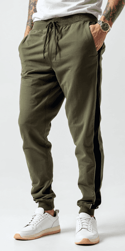 Color-Block Tapered Joggers for Men