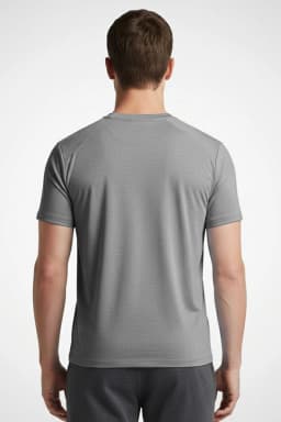Men in Körperpflege Gray Heather Ultra Lux Performance Tee Back View Men in Körperpflege Gray Heather Ultra Lux Performance Tee Back View